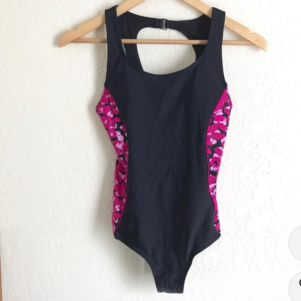 Catalina One Piece Swimsuit Black Pink